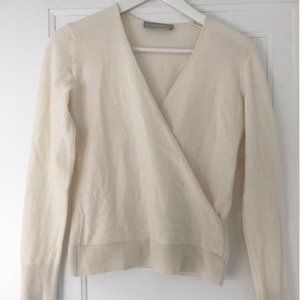 Everlane The Cashmere Wrap Sweater in Bone size XS